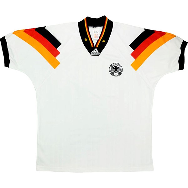 Heimtrikot Thailand Deutschland Retro 1992 1994 Weiß Günstige Fußballtrikots